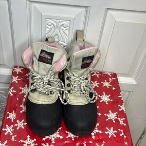 Itasca Granite Peak Thinsulate Snow Boots Light Beige & Pink Women’s Size 8